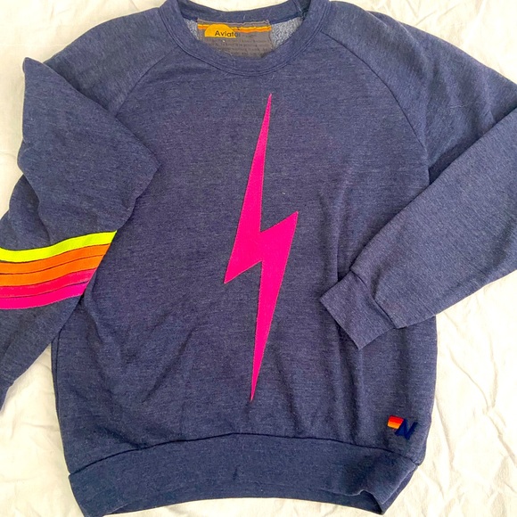 Aviator Nation Pink Bolt Sweatshirt 